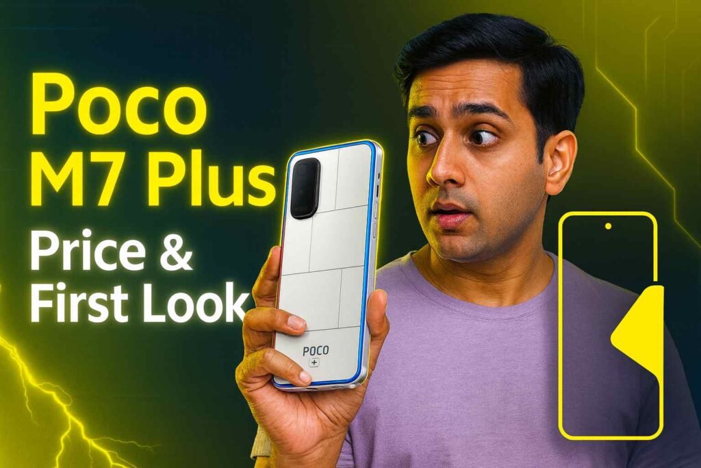 The Poco M7 Plus 5G arrives on August 13, 2025, with a massive 7,000mAh silicon-carbon battery in the slimmest design yet. Positioned under ₹15,000, it targets budget 5G buyers seeking marathon battery life.